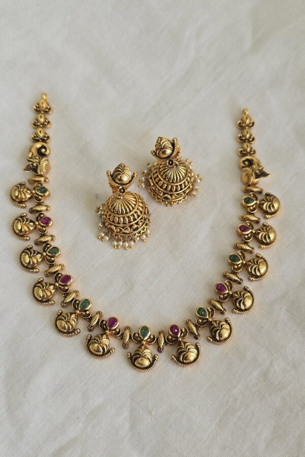 Beautiful antique neckset with back chain