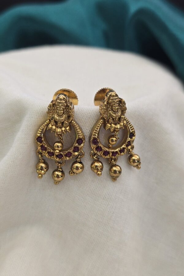 Antique stud with Lakshmi design