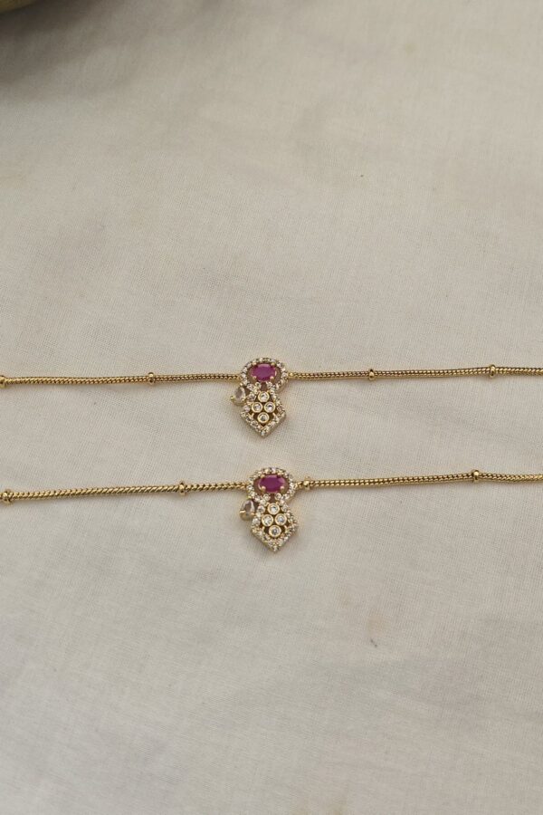 Beautiful Anklet with Ruby stone