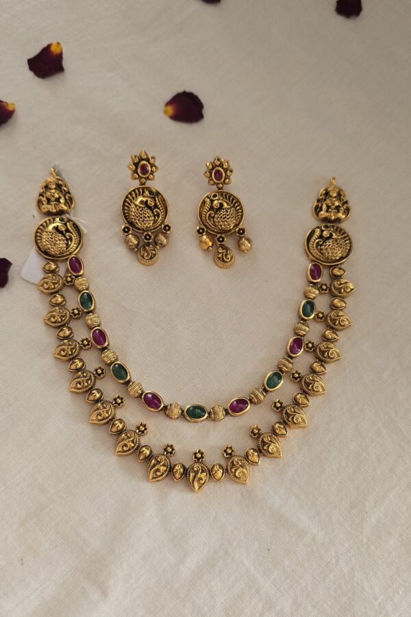 Beautiful double Layer antique neckset with backchain