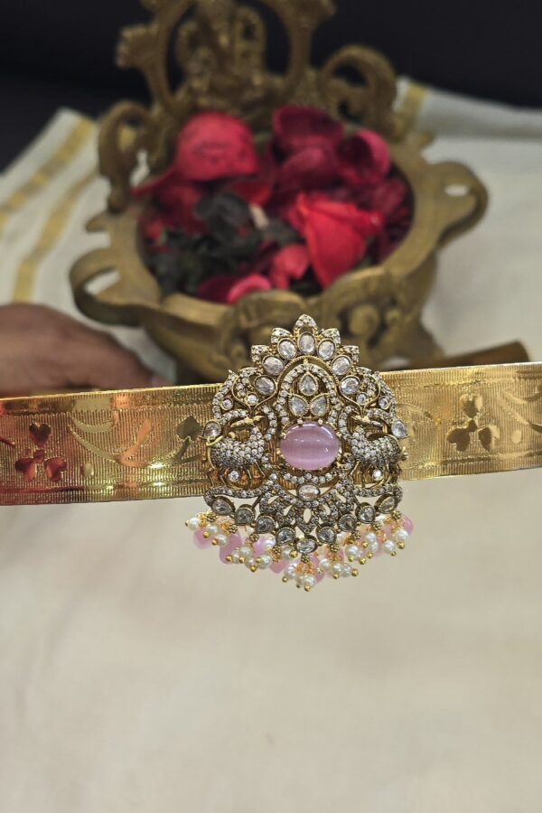 Beautiful Victorian pendant hipbelt- Baby pink
