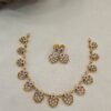 Diamond replica neckset with back chain
