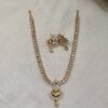 Vintage style white stone attigai type neckset with backchain
