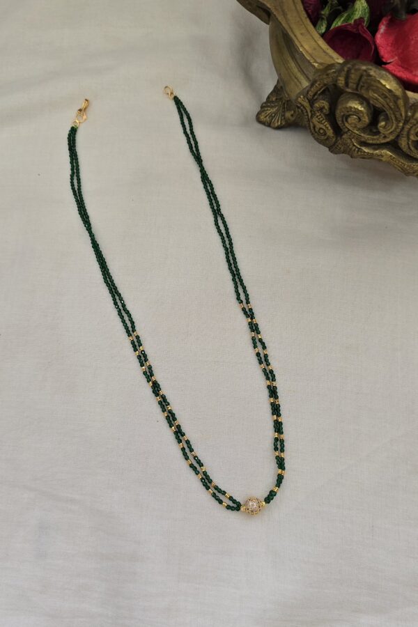 Green crystal mala
