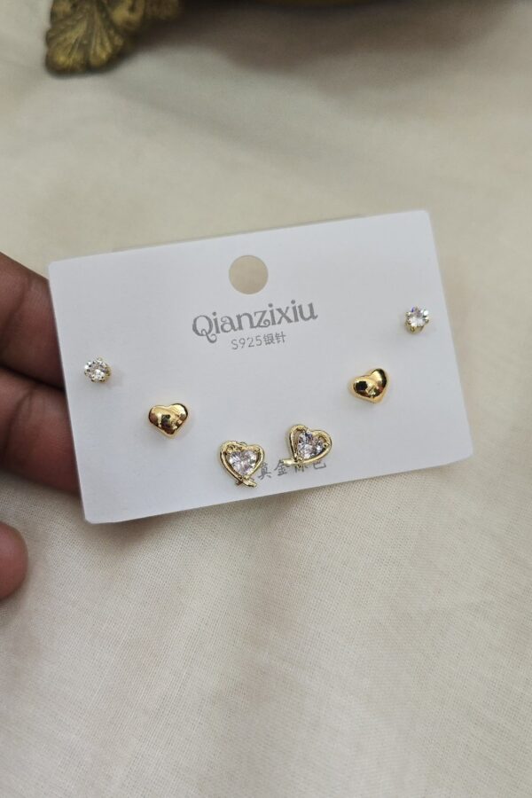 Anti tarnish studs for kids - 3 pairs