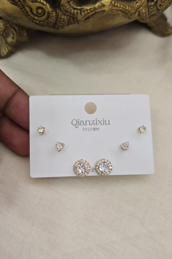 Anti tarnish studs for kids - 3 pairs