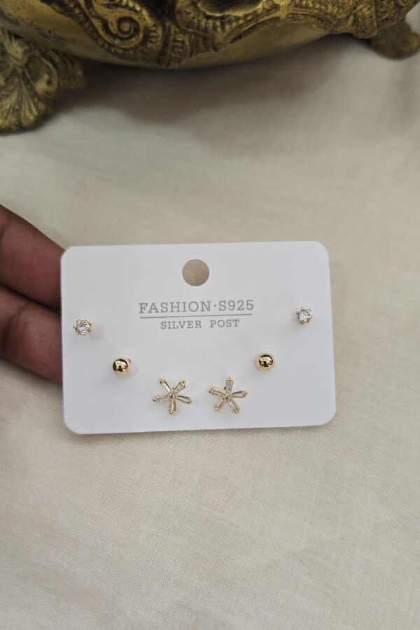 Anti tarnish studs for kids - 3 pairs