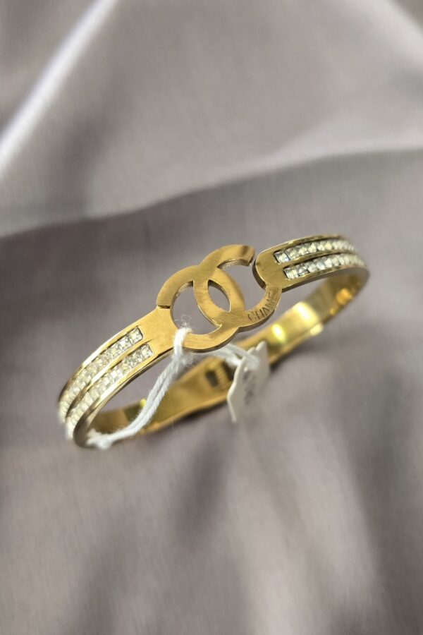Premium anti tarnish gold plated bracelet - open type