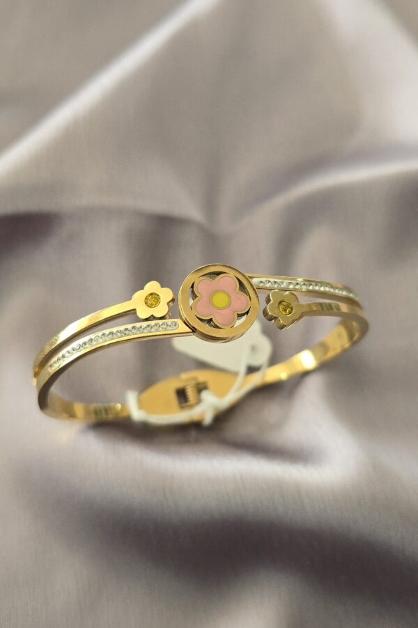 Premium anti tarnish gold plated bracelet - open type