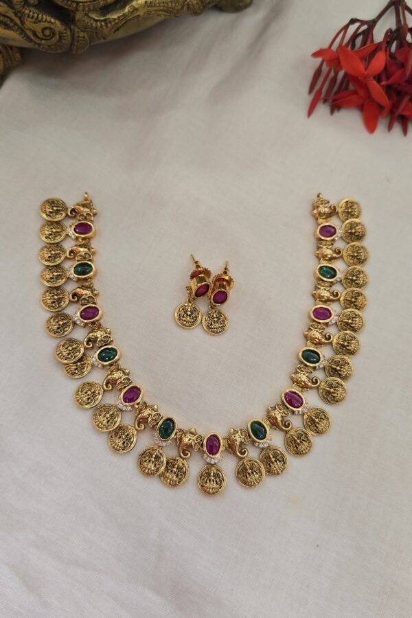 Beautiful antique neckset with back chain