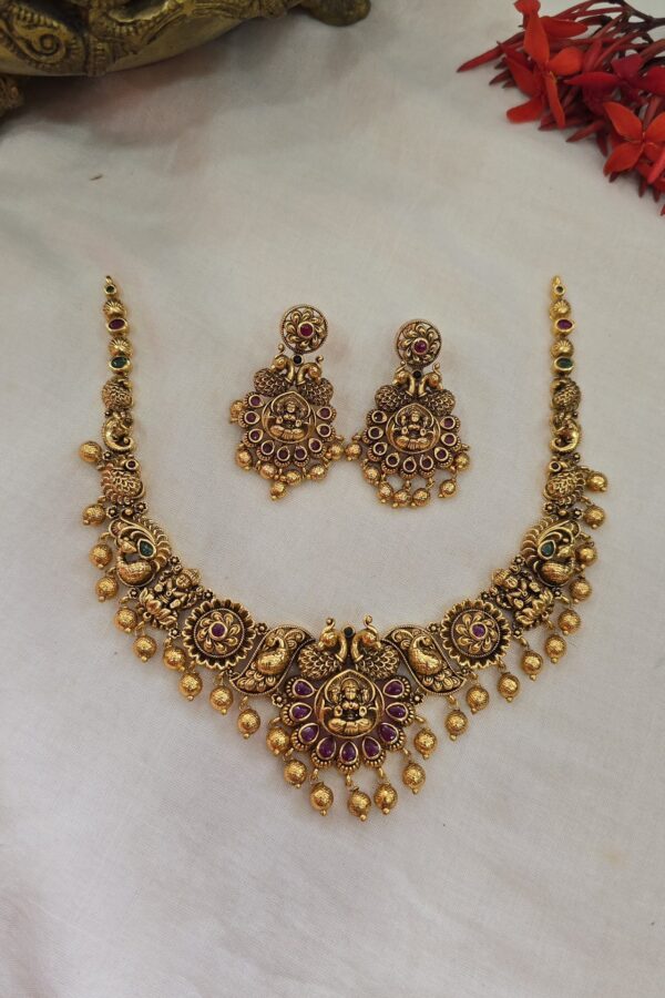 Beautiful antique neckset with back chain