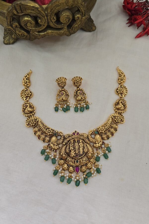 Beautiful ram seetha antique set with back chain
