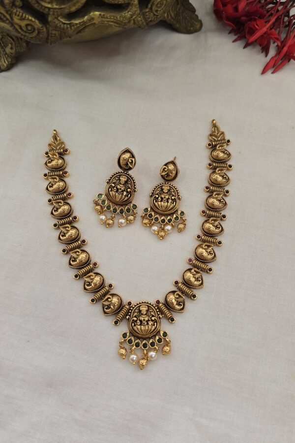 Beautiful Elephant face antique neckset with back chain