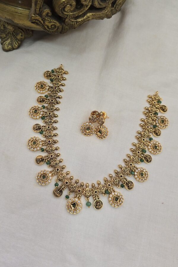 Beautiful antique neck set with back chain