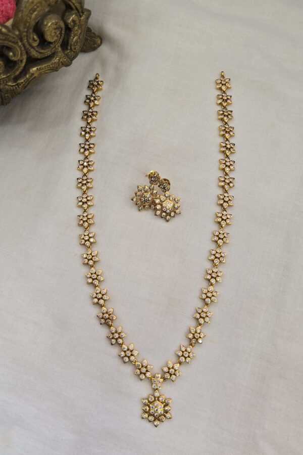 diamond replica mid length haram with back chain