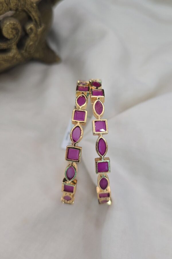 Beautiful gold replica ruby bangles