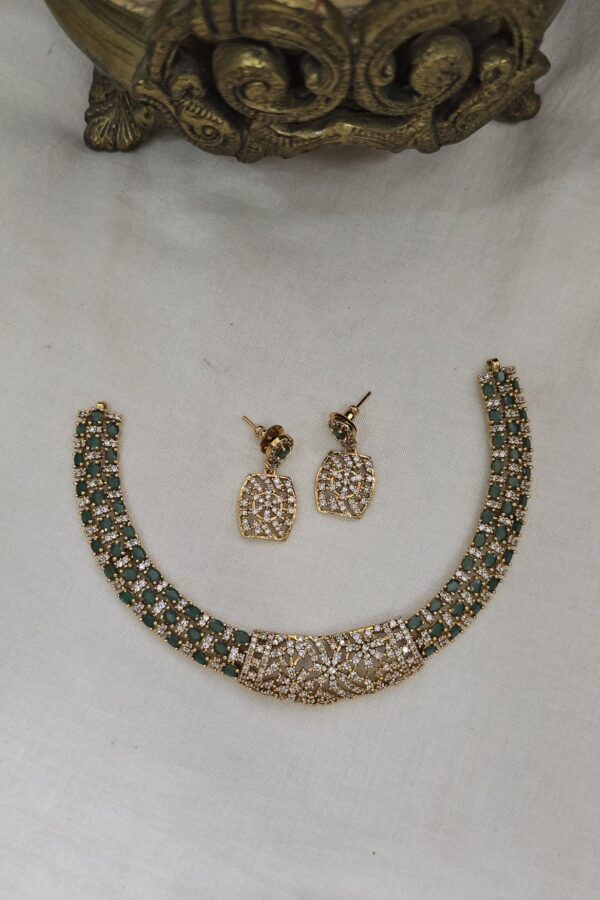 Beautiful green stone with backchain